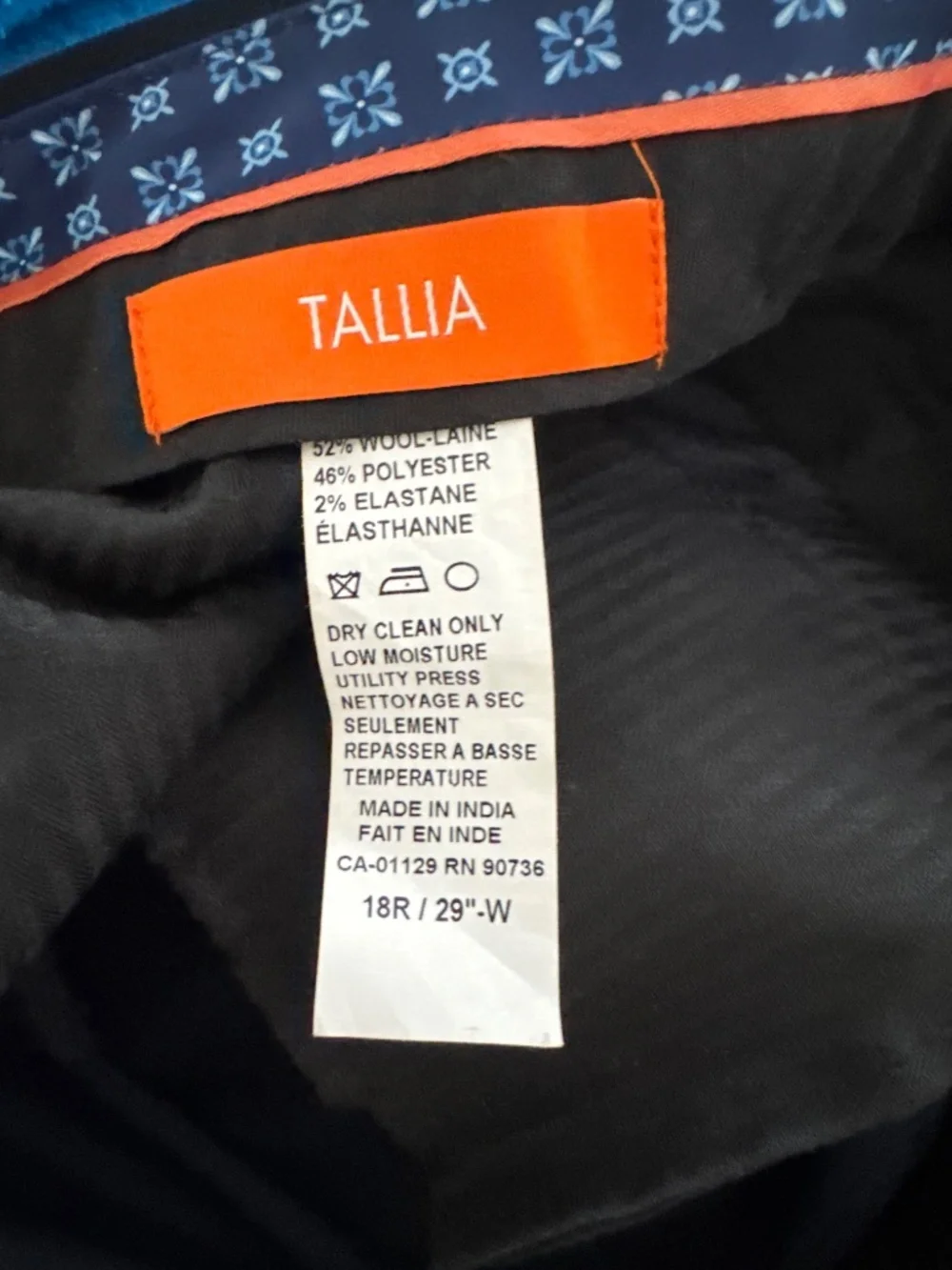 Tallia Teen Navy Complete Suit - 18R blazer and pants - worn 2x